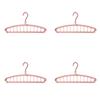 4PCS Rotatable Hook Multi-Hole Clothes Hanger Space-Saving Non-slip Wardrobe Clothes Organizer Plastic Clothes Hanging Rack