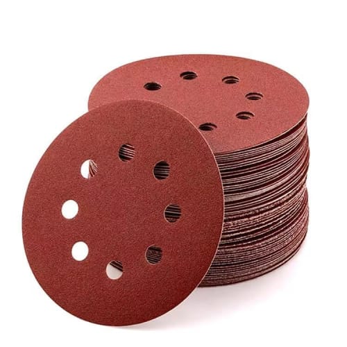 MINBOOT Water-Resistant Sandpaper, 24-Piece Set (320, 400, 600, 800, 1000, 1200, 1500, 2000, 3 Each) Round, 125mm Diameter, 8-Hole Disc Sander, Sandin