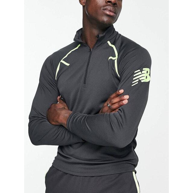 

Черный лонгслив с молнией 1/4 New Balance Tenacity