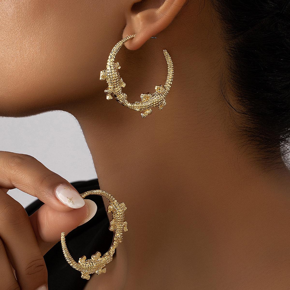 

Euro-American Crocodile Earrings