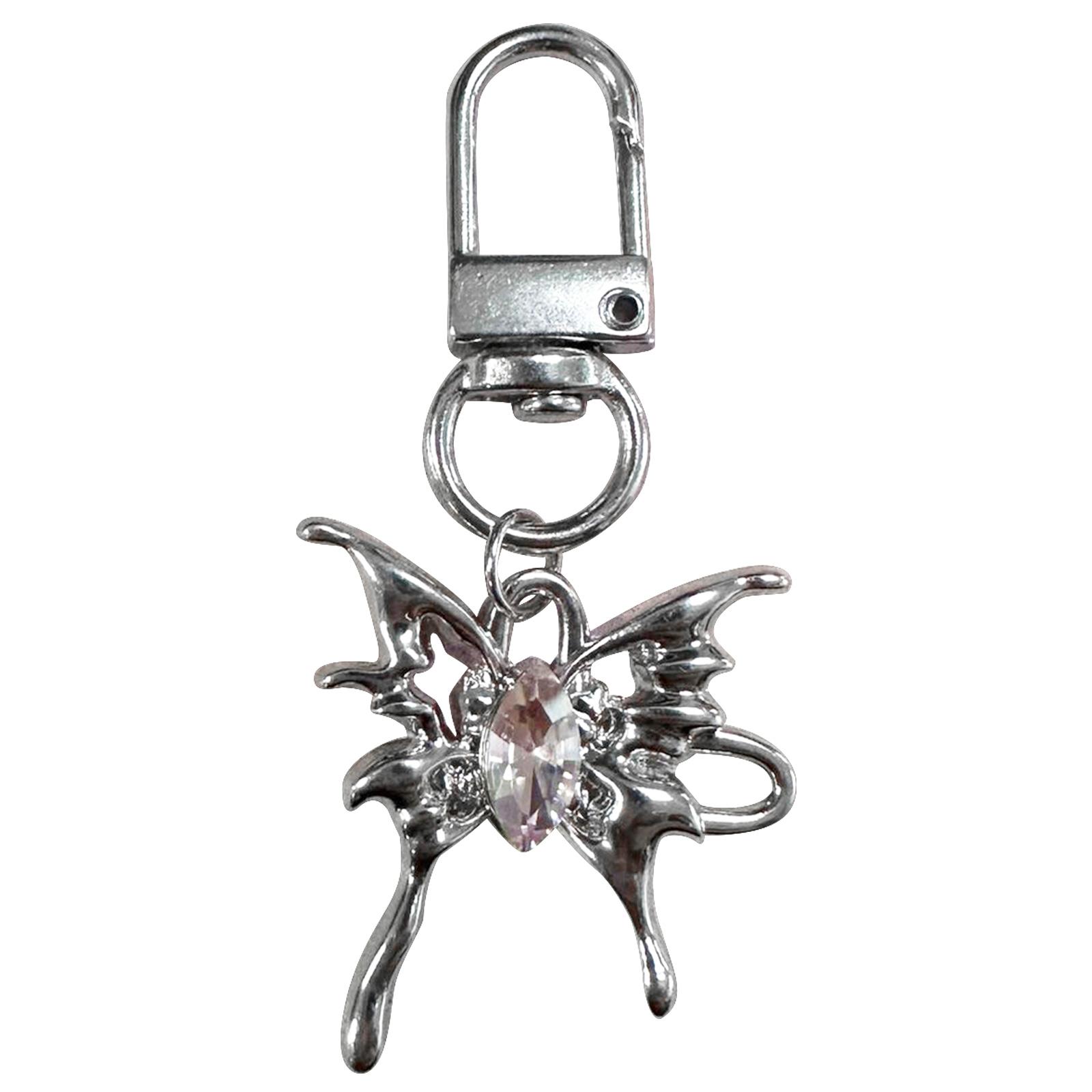 

Брелок с бантиком/звездой/сердцем, милый брелок с подвеской-бабочкой, серебристый бант, шнурок для телефона, многофункциональные аксессуары с бантами 4