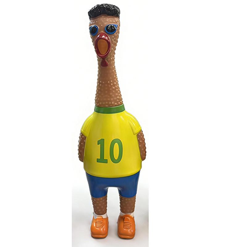 

World Cup Soccer Player Squealing Chicken Stress Relief Toy With Sound For Kids And Adults Small Neymar