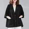 ZANZEA Women Summer Turn Down Collar Loose 3/4 Sleeve Cardigan Blouse