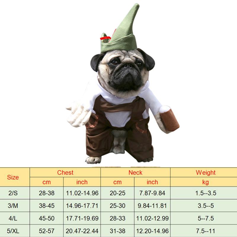 Pet Dog Halloween Costume Novelty Dogs Clothes Holding a Knife Christmas Clothing Funny Pet Cat Party Cosplay Apparel Outfits