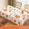 ZISIZ Persimmon Orange Print Disposable Tablecloth