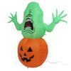 Halloween Inflatable Green Monster with LED Light 5FT IP44 Waterproof Halloween Blow Up Pumpkin