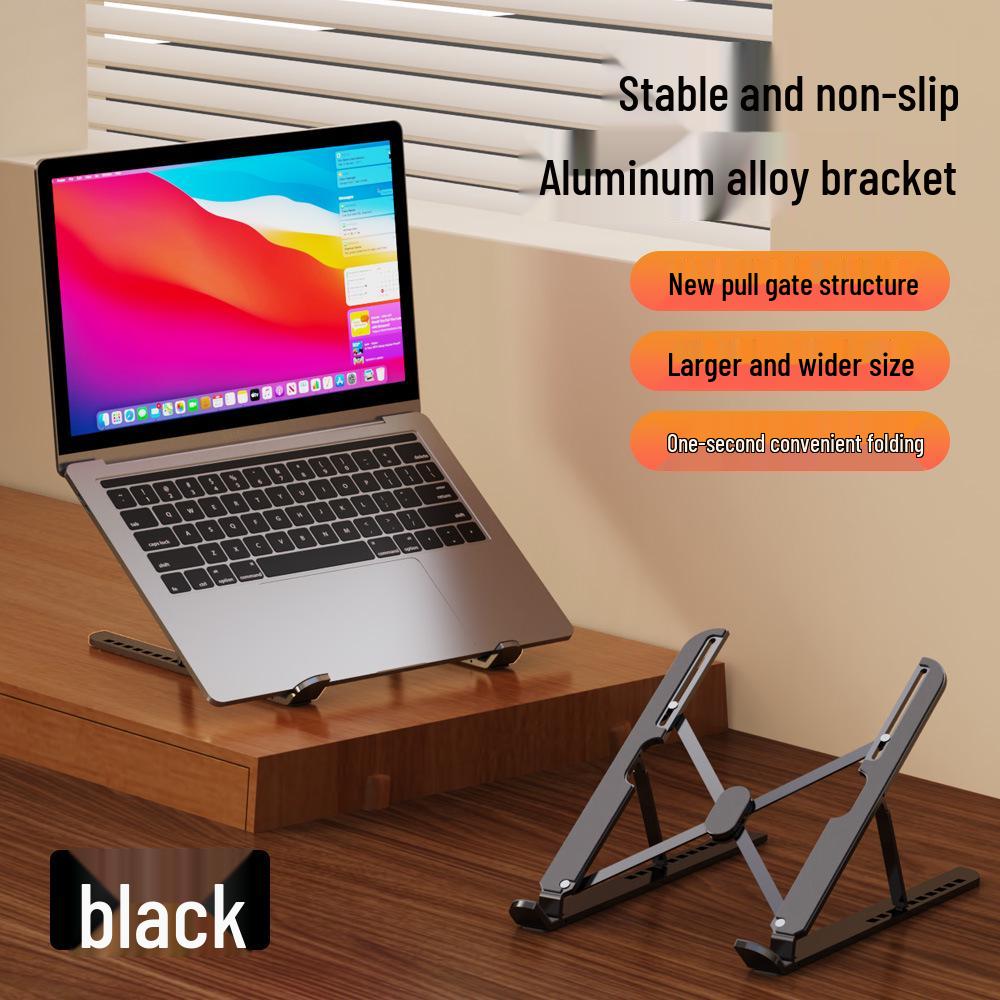 Universal Portable Laptop Stand - Carbon Steel, Non-Slip Silicone, Folding Aluminum Alloy Design