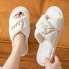 Fashion Fluffy Women's Slippers Home Winter Luxury Designer Woman Shoes Flat Fashion Fuzzy Fur Slides Indoor Elegant Plush Footwear New