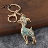 Animal Key Ring Rhinestone Sheep Keychain for Backpack, Sparkly Goat Car Ring, Sparkling Decorative Lamb Pendant Backpacks and Handbags Zodiac