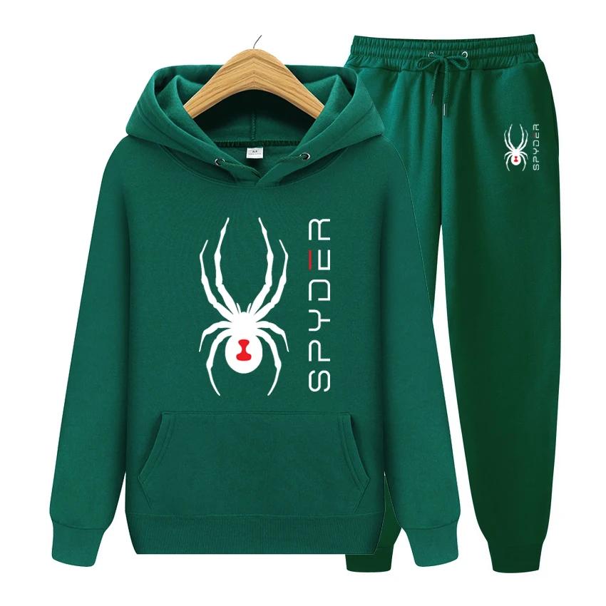 Korean Men's Hoodie Tracksuit Set 2PC Autumn Winter Men Hooded Sweatshirt +Pants Suit Male Casual Outfits Joggers Sets