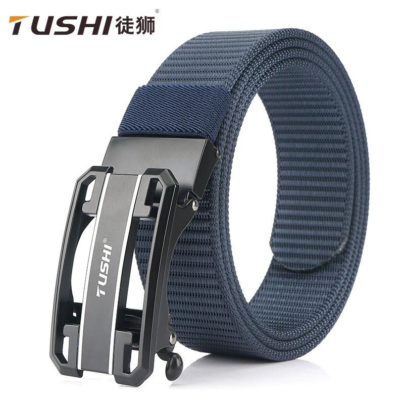 2019 Automatic Buckle Nylon Belt Casual All-matching Jeans Inner 3.5cm Men's