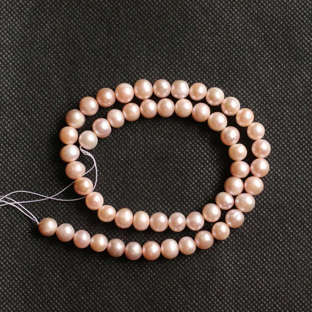 Handmade Natural Freshwater 8-9mm Round Pearl Beads for DIY Jewelry Making