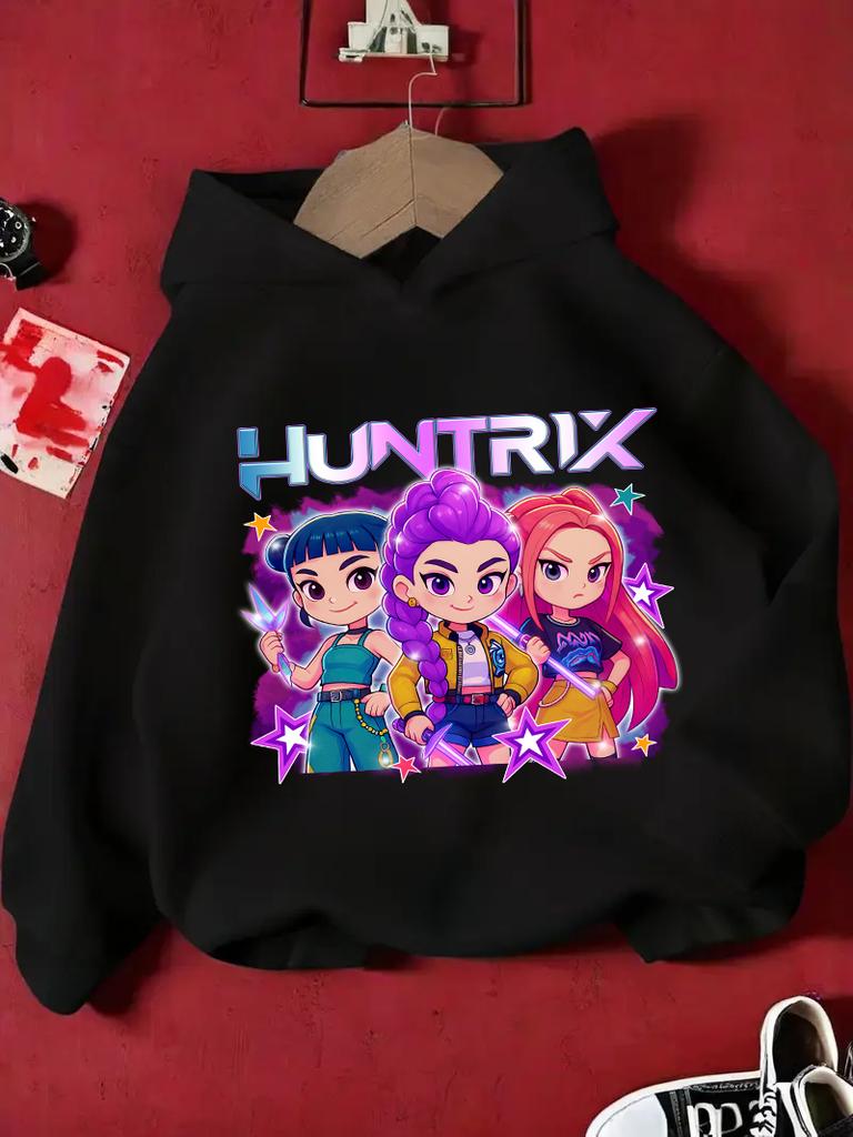 KPop Hunter Rumi Derpy Cartoon Girls Boy Hooded Sweatshirt Warm Children's Wave Fashion Casual Tops Casual Girls Clothing