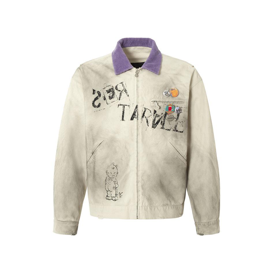 Унисекс ретро джинсовая куртка с модными нашивками - RW019 L