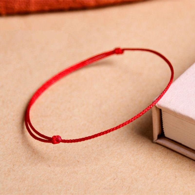 Woven Red Rope Amulet Bracelet/Anklet for Men & Women - Handmade, Simple, Creative Gift for Couples & Students