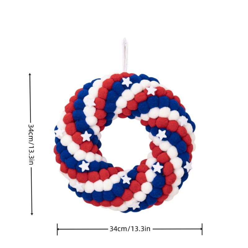 4th of Julys Wreath Patriotics Wreath Independences Day Wreath for Front Door Memorials Day Americana Wreath Wall Decors