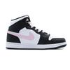 Jordan Air Jordan 1 Skórzane Amortyzacja, Odporne na Ścieranie Wysokie Buty Koszykarskie Vintage Damskie Czarne Różowe Białe DQ8423-103(Zespół-)