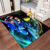 Greninja Print Flannel Carpet, Machine Washable and Non-Slip, Home Office Living Room Decoration