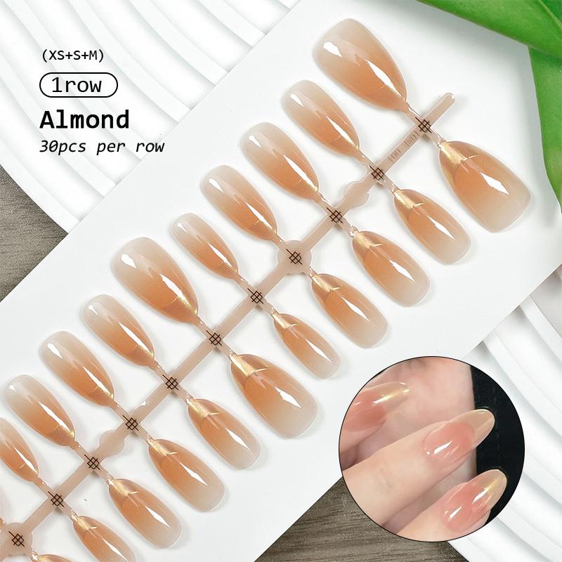 30Pcs Minimalist French Nail Tip Fake Nail Fashion Wearable False Nails Simple Full Cover Press on Nails DIY Wear Nail Tool