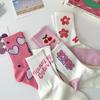 Mid-tube Mid-tube Socks Flower Print Summer Socks Cute Flower Socks  Ladies