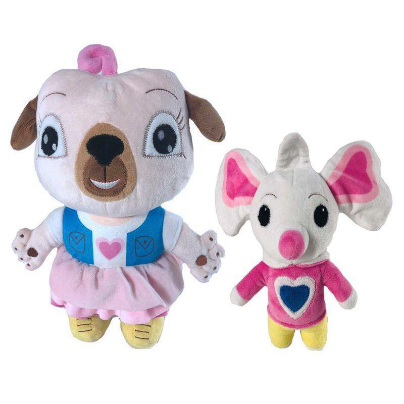 European and American cute pet kindergarten Chip and Potato pink dog and mouse plush toys