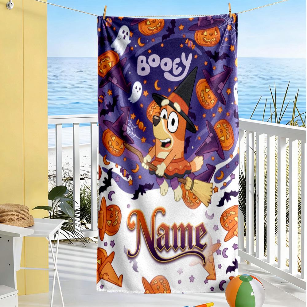 Halloween Friends Costumes Personalized Text Beach Towel High Absorbency & Quick-Dry