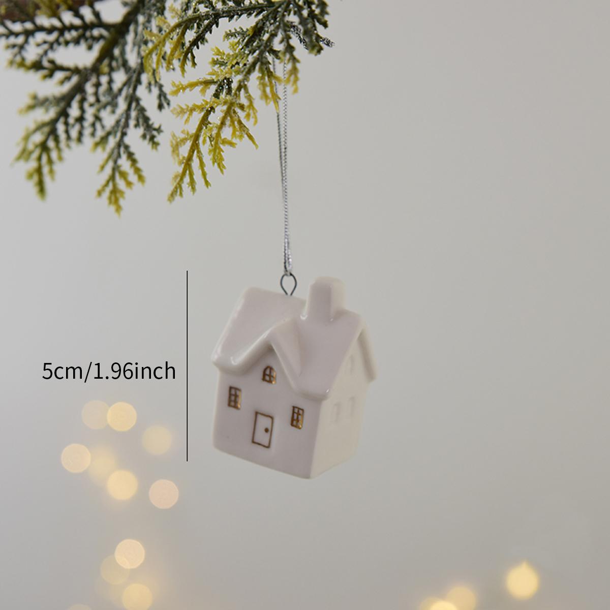 

Рождественский полый керамический мини подвесной декор в виде старичка-лося для рождественской елки, рождественского домашнего окна, украшений для вечеринки