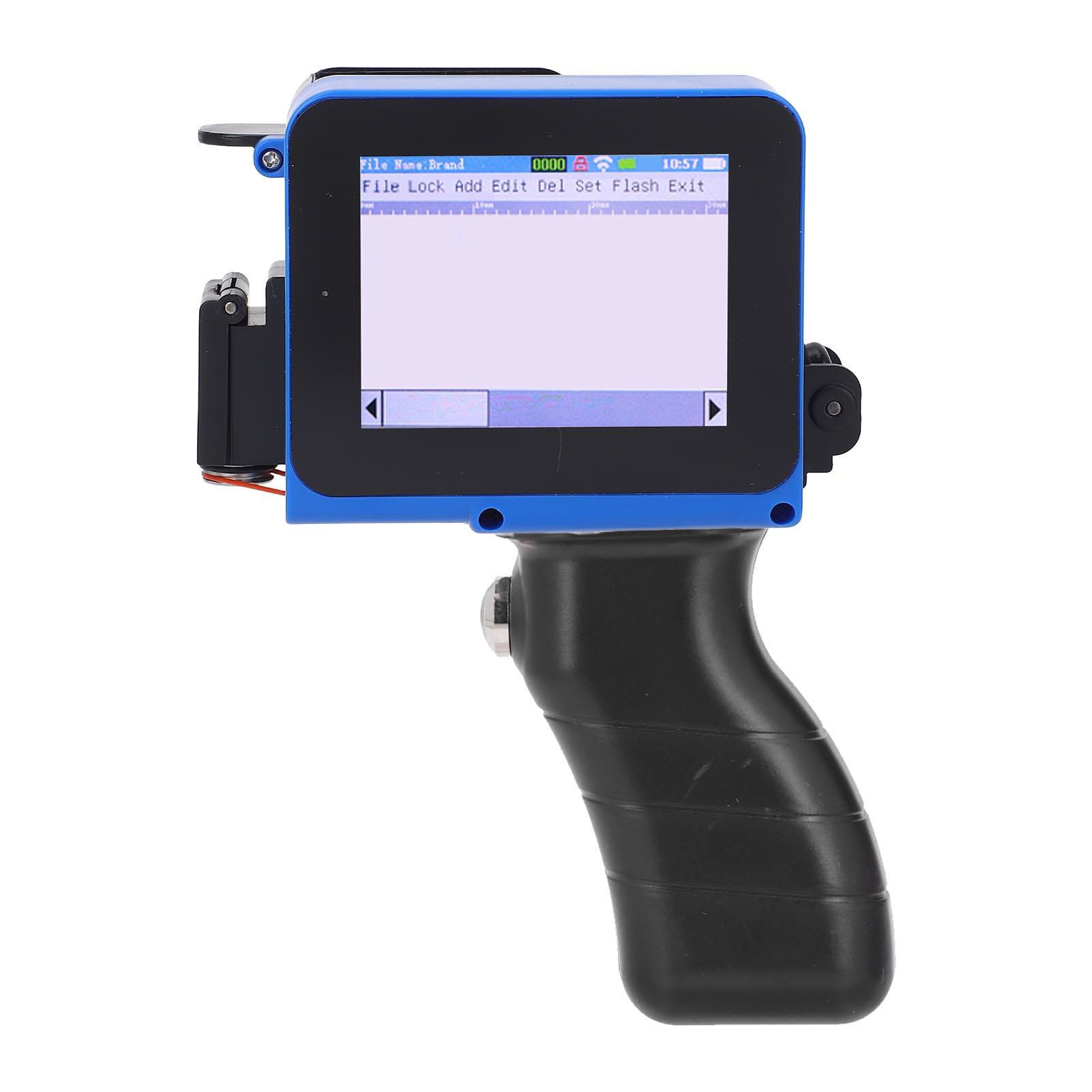 

Mini Inkjet Printer Detachable Handle High Adhesion 12.7mm Height Portable Printer for Barcode Date Text Number Blue