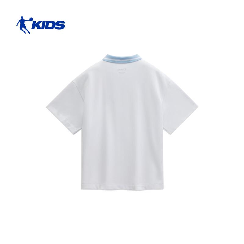QIAODAN Girls' Polo Collar Short Sleeve T-Shirt