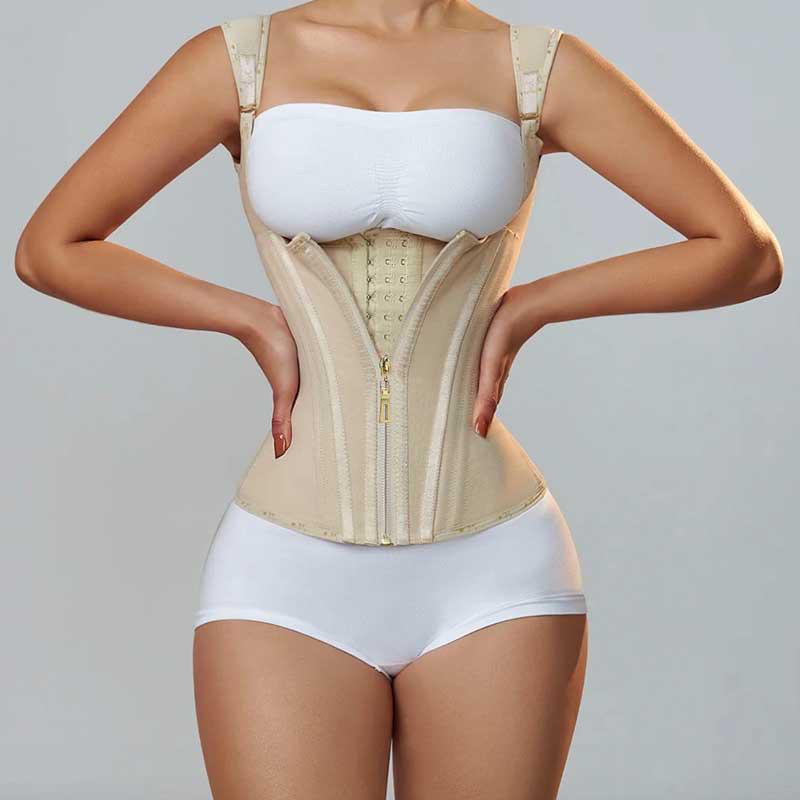 15-Bone Latex Waist Cincher: Shape & Flatten Abdomen, Wearable Outside, Retro Style