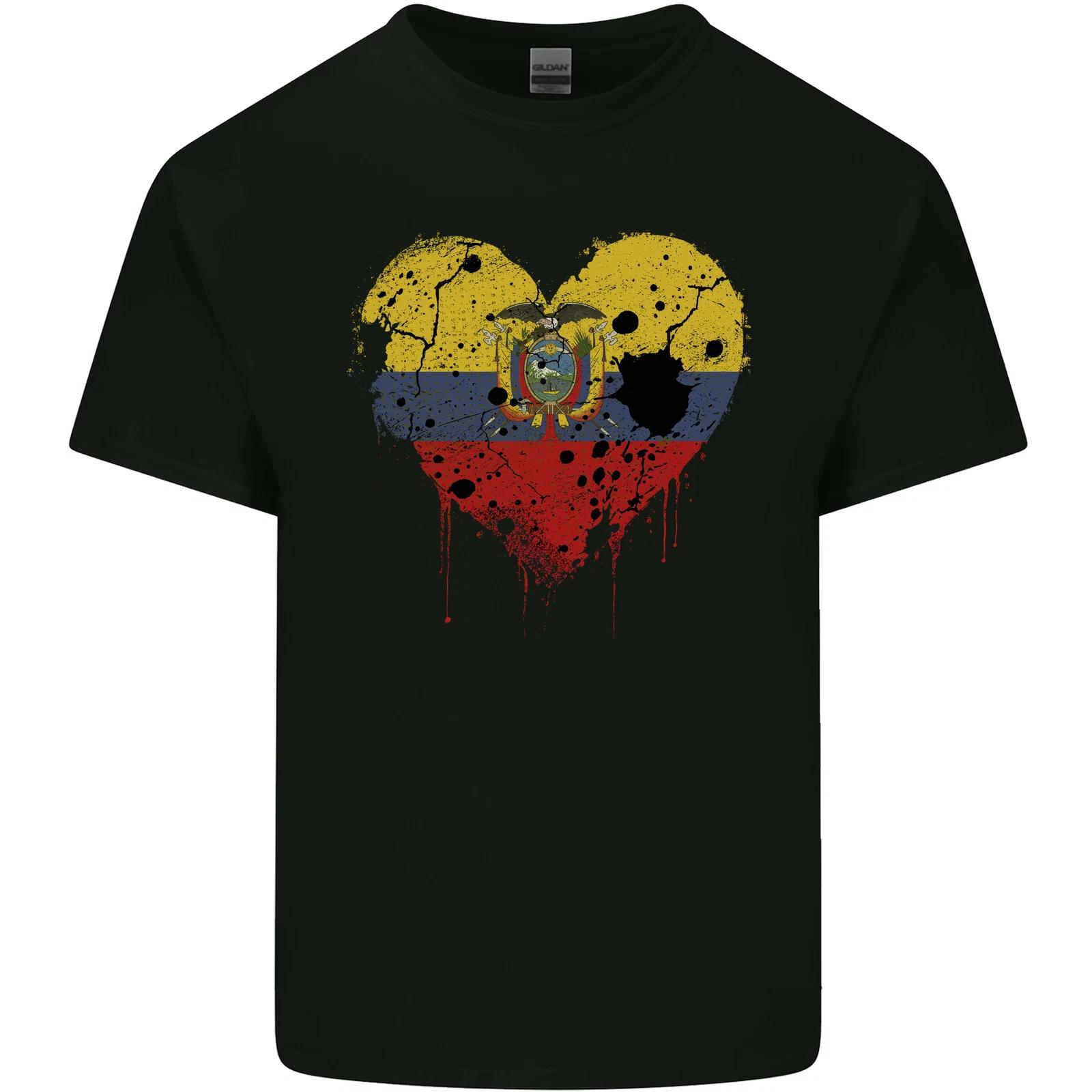Love Ecuador Flag Ecuadorian Day Football Kids T-Shirt Childrens S