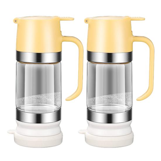 Honey Dispenser No Drip with Non-slip Bottom Honey Jar Easy to Clean And Refill Heat Resistant Glass Honey Pot for Coffee Tea Syrup