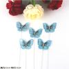5Pcs Cloth Butterfly Creative Birthday Cake Decoration Dessert Table Decor Plug-In Scene Layout Diy Baking Accessories Supplies