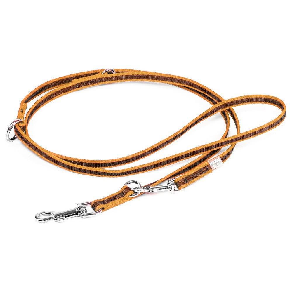 Julius-K9 IDC Color & Gray Supergrip Lead (Adjustable), 14 Mm X 2.2 M, Orange/Gray