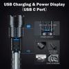 High Power LED Flashlight Powerful TYPE-C Rechargeable Zoom Flashlight with COB Side Light Torch for Outdoor Camping Hiking