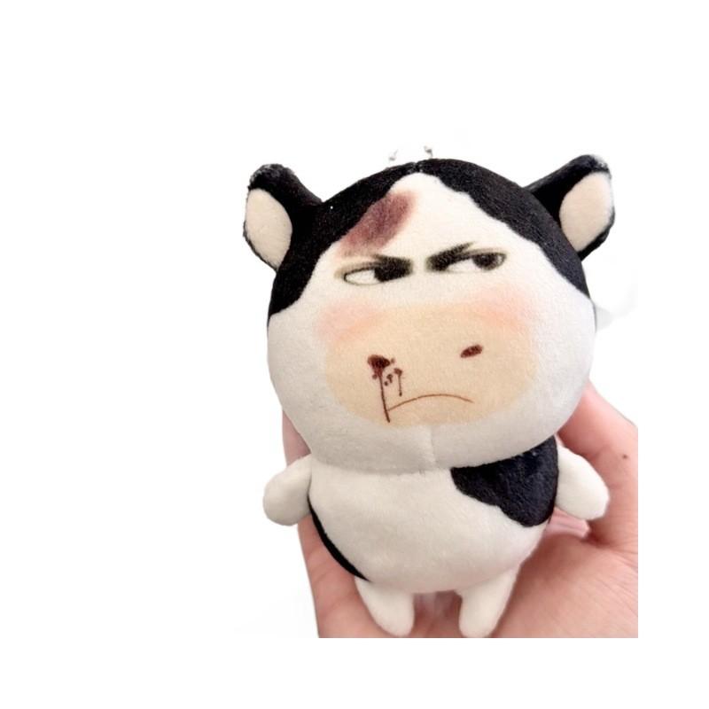 Cute Cartoon Cow Plush Toy With Pp Cotton Filling For Desk Decor And Gift Ideas