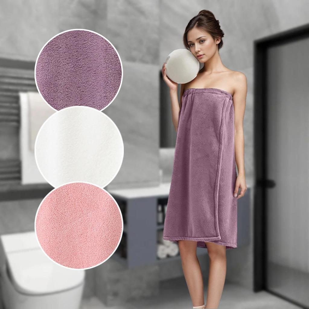 Women's Coral Fleece Strapless Bathrobe: Soft, Absorbent, Quick-Drying, Skin-Friendly, Comfortable