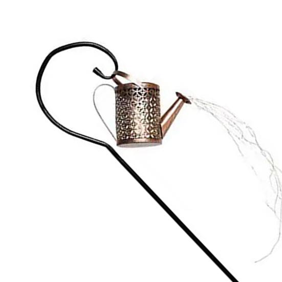 Solar Watering Can Lamp IP44 Waterproof Outdoor Garden Yard Pathway Patio Lawn Hollowed Water Can Lantern String Light