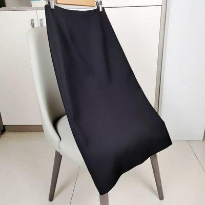 Women's Straight Cut Suit Skirt Solid Color High Waist Hip Hugging Skirt Commuting Style Black Half Length Skirt