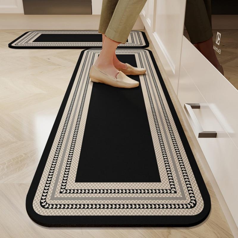 Luxe-Stijl Premium Vloerkleed Dat Water Absorbeert En Makkelijk Schoon Te Maken Is Geschikt Voor Keuken Eetkamer Badkamer En Woondecoratie 40X60CM (1.3X2FT