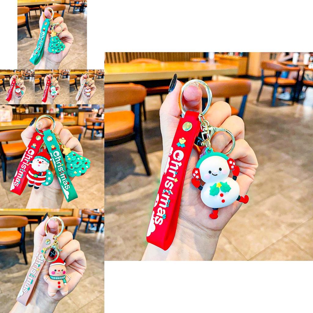Adorable Christmas Santa Keychain Cute Acrylic Keyring Perfect For Holiday Gifts