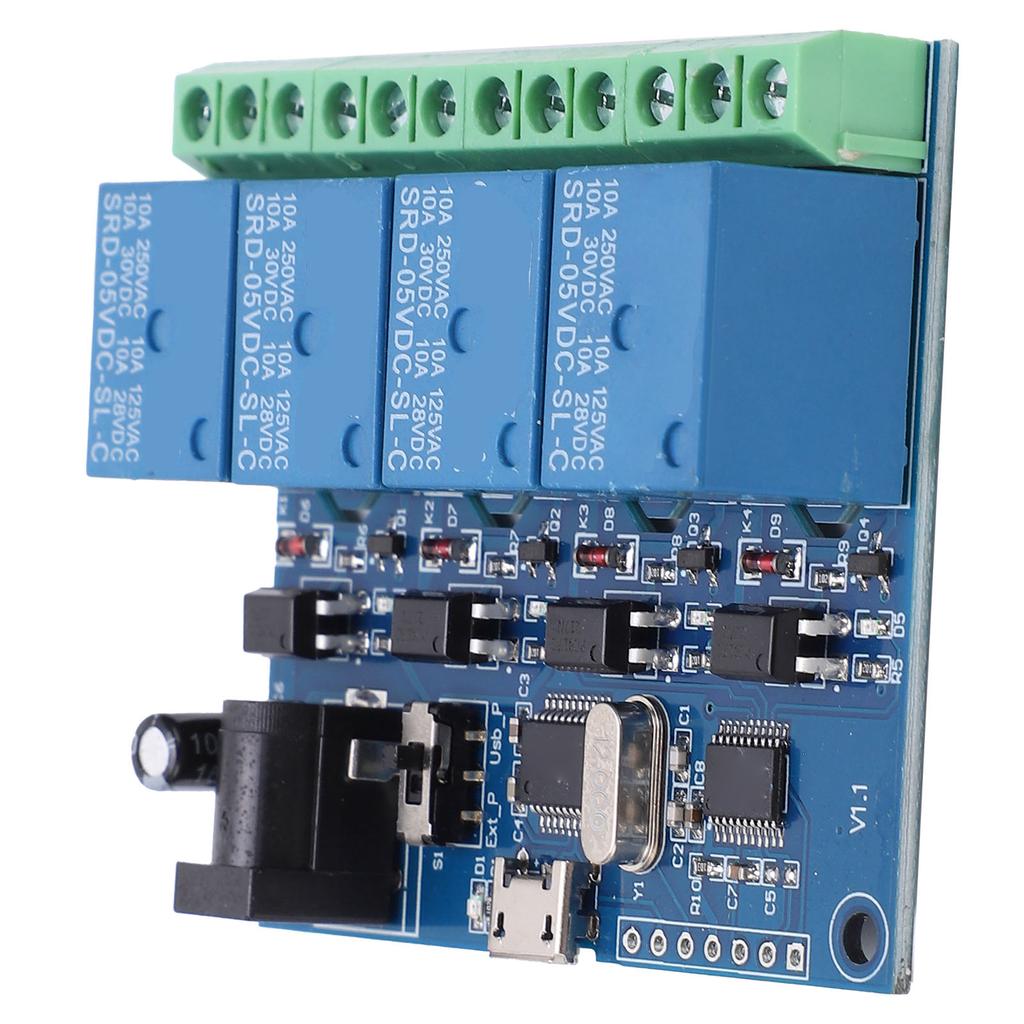DC5V 4 Channel Relay Module USB Computer Control Relay Switch High Performance Chip LCUS-4