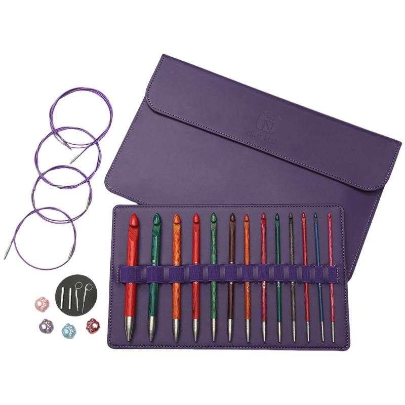 

Набір туніських гачків для в язання афганських килимів, змінний набір гачків для в язання 3,5 мм - 12,0 мм, набір гачків для в язання килимів із сумкою для зберігання 1