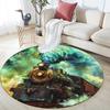 Steam Train,Round Area Rug,Carpet Rug for Living Room Bedroom Sofa Playroom Decor,Non-slip Floor Mat