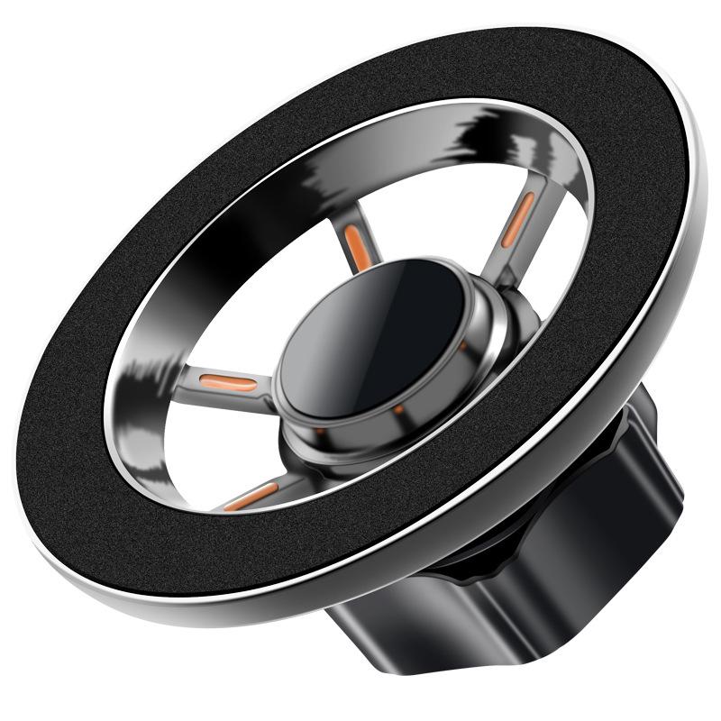 Magnetic Aluminum Alloy Car Phone Holder with MagSafe Connector and 17mm Ball Head