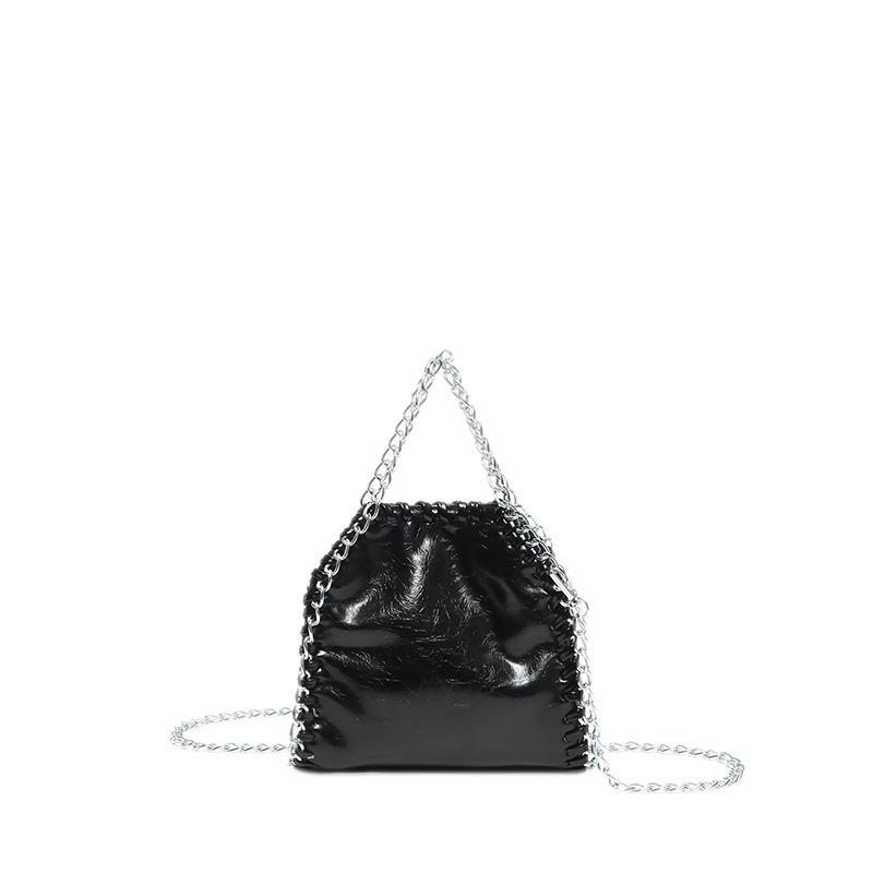 This year's popular bag 2025 new Korean version fashion pleated niche shoulder bag women's chain crossbody bucket bag tide