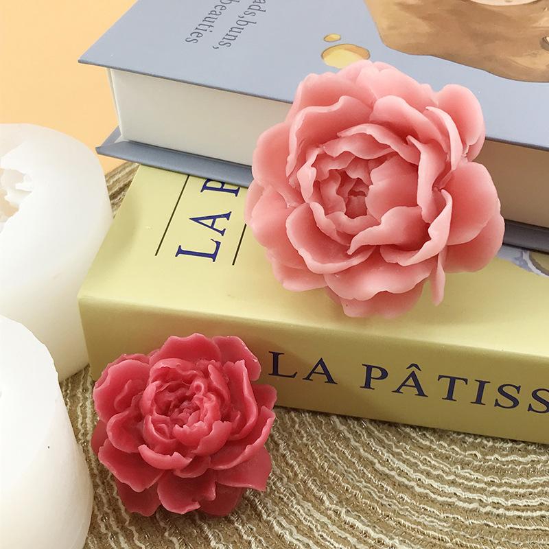Jasmine Flower Candle Silicone Mould DIY Rose Peony Flower Gypsum Soap Resin Crafts Cement Mold Chocolate Cake Baking Tools