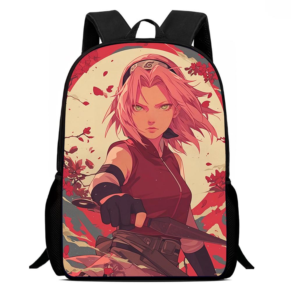 NARUTO Anime 15 Inch Children Cartoon Backpack,Comfort Adjustable Shoulder Straps,School&Daily Use,For 6-11 Year Old Boys&Girls