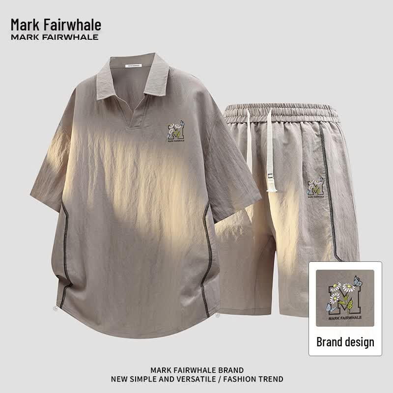 Men s Tencel Linen Polo Set L