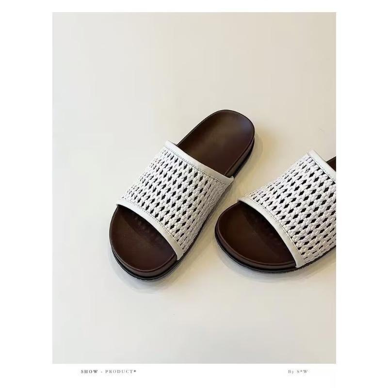 

Ретро-шлепанцы. Женские летние домашние туфли на плоской подошве. Нескользящие тапочки с мягкой подошвой. Повседневные пляжные тапочки. 40 бежевый